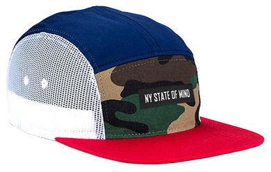 NY State of Mind Mesh 5 Panel Hat Navy Camo