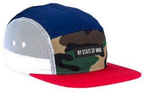 NY State of Mind Mesh 5 Panel Hat Navy Camo