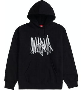 Supreme Tag Hooded Sweatshirt Black
