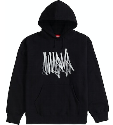 Supreme Tag Hooded Sweatshirt Black
