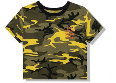 Anti Social Social Club Geenie Crop Top Yellow Camo (W)