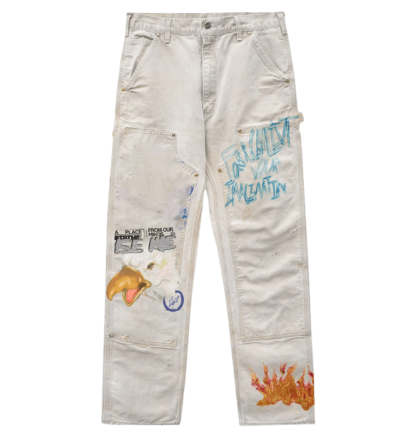 Cactus Jack by Travis Scott For Fragment Painters Imagination Pants White