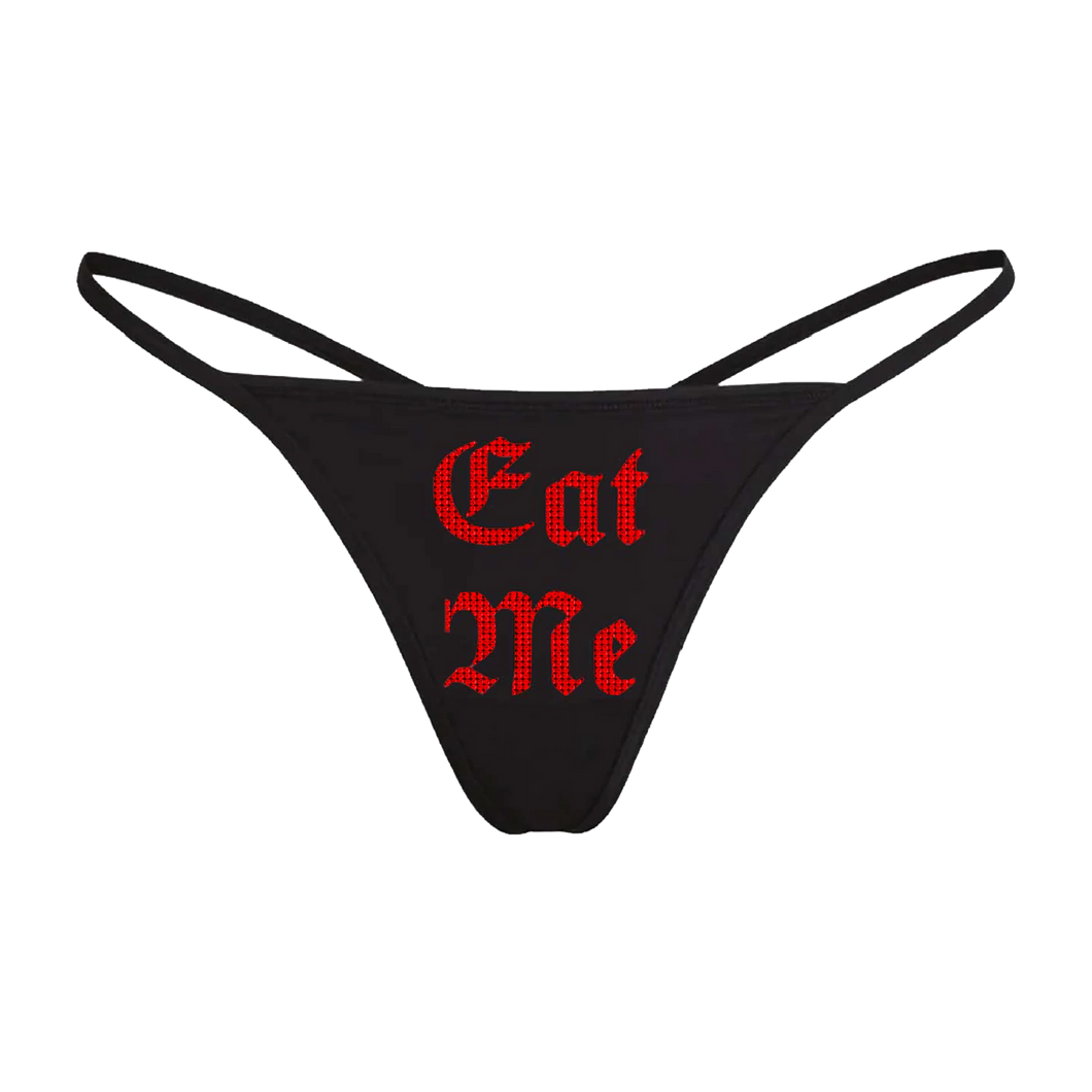 Sp5der x Mariah the Scientist Eat Me Rhinestone Thong