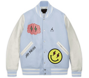 Jordan x J Balvin Varsity Jacket White/Blue