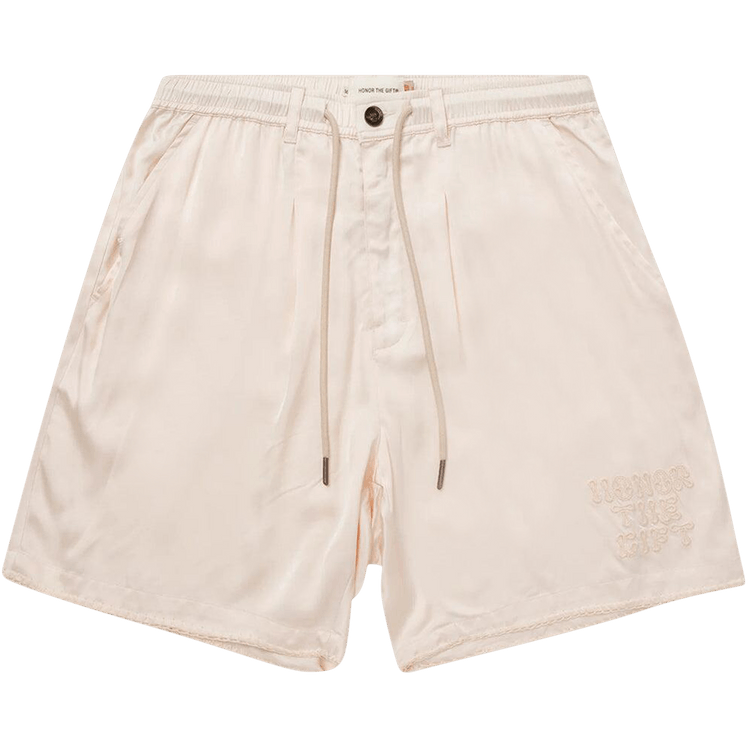 Honor The Gift Blanket Stitch Shorts Bone