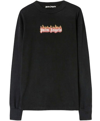 Palm Angels Burning Logo L/S Black