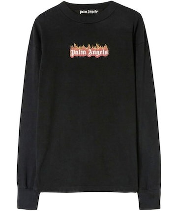 Palm Angels Burning Logo L/S Black