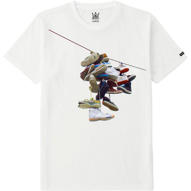 NY State of Mind Hanging Shoes T-Shirt White