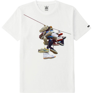 NY State of Mind Hanging Shoes T-Shirt White
