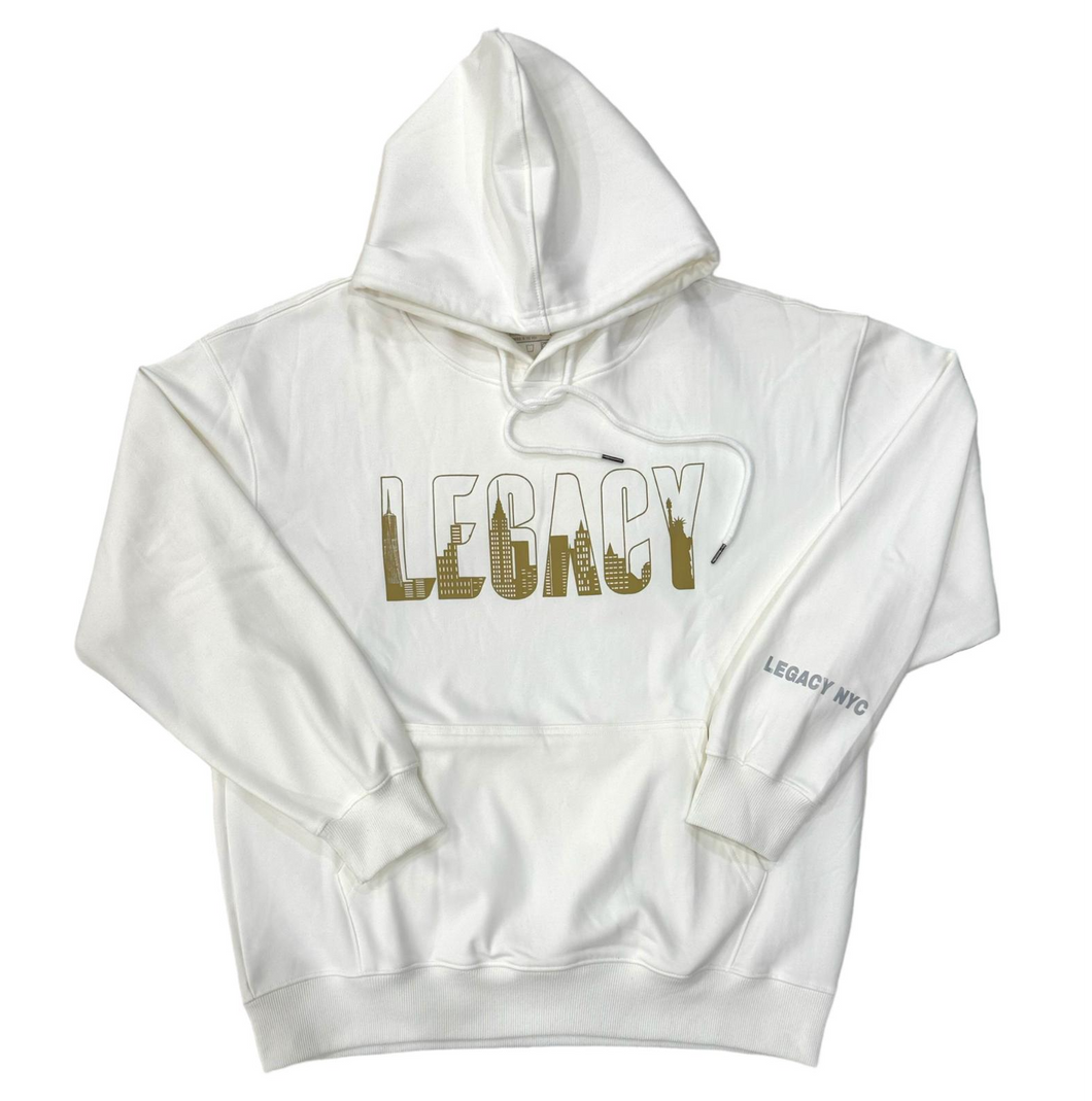 LEGACY NYC Skyline Hoodie v2 White/Gold
