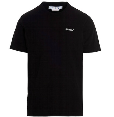 OFF-WHITE Text Logo Caravaggio Saint Jerome Writing Arrows T-Shirt Black/White