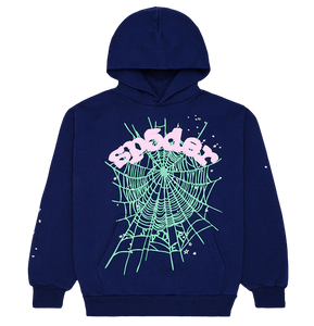 Sp5der OG Web Hoodie Navy
