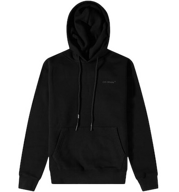 OFF-WHITE Diag Tab Slim Hoodie Black/Black