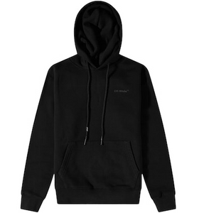 OFF-WHITE Diag Tab Slim Hoodie Black/Black