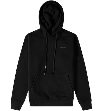 OFF-WHITE Diag Tab Slim Hoodie Black/Black