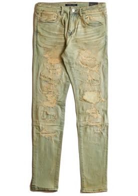 Embellish Cast Denim Jeans Light Blue Sand
