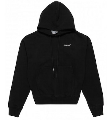 OFF-WHITE Caravaggio Saint Jerome Writing Arrows Hoodie Black/White