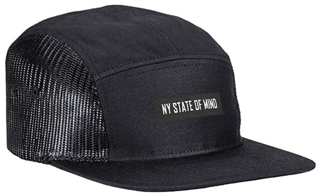 NY State of Mind Mesh 5 Panel Hat Black